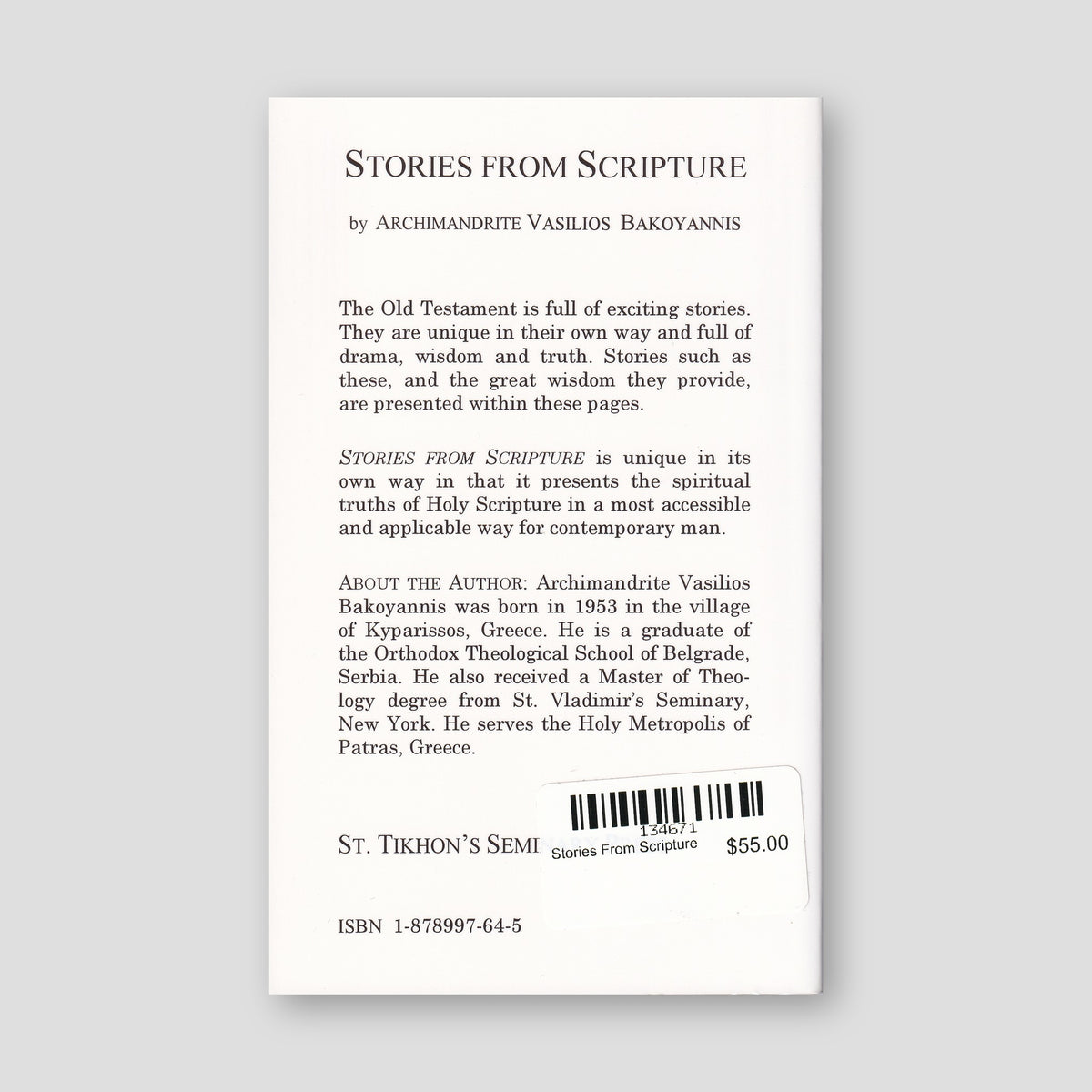 Stories From Scripture — back cover