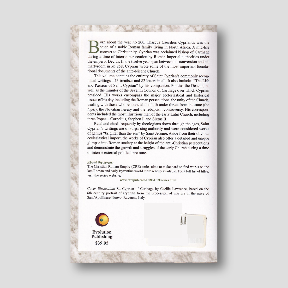 The Complete Works of Saint Cyprian of Carthage — back cover