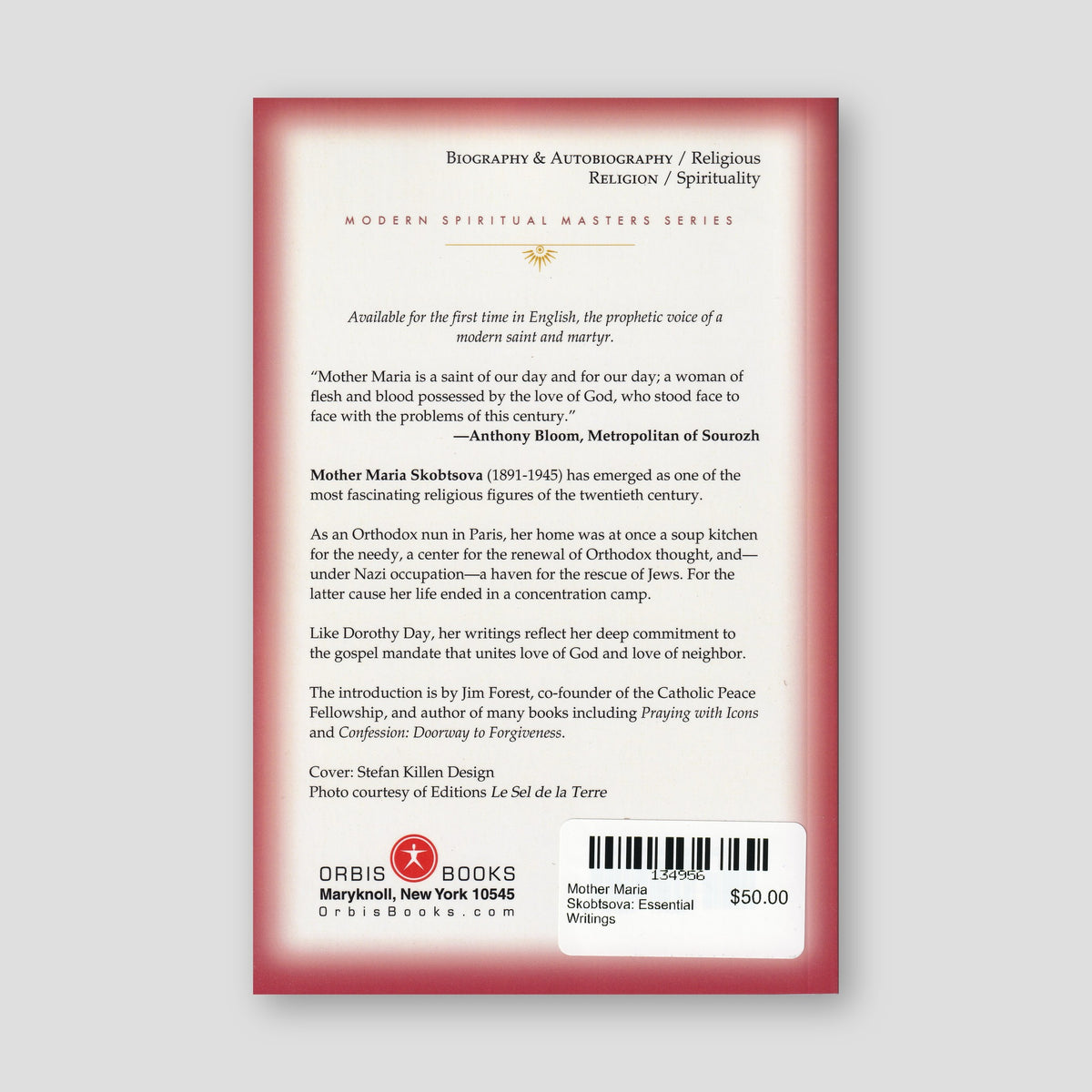 Mother Maria Skobtsova: Essential Writings — back cover
