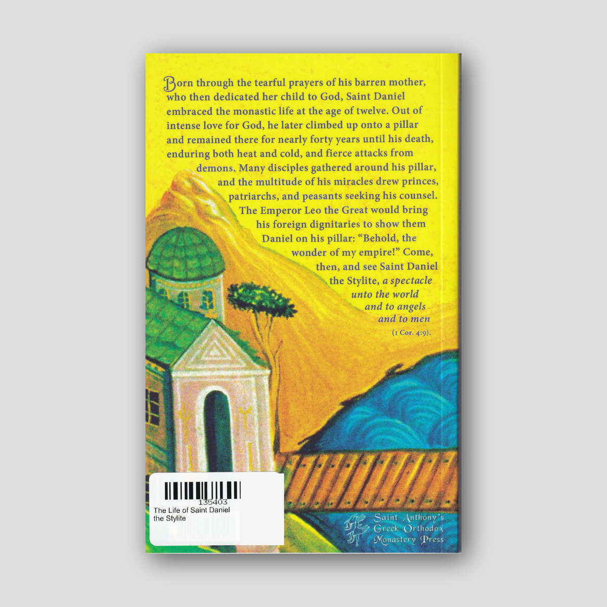 The Life of Saint Daniel the Stylite — back cover