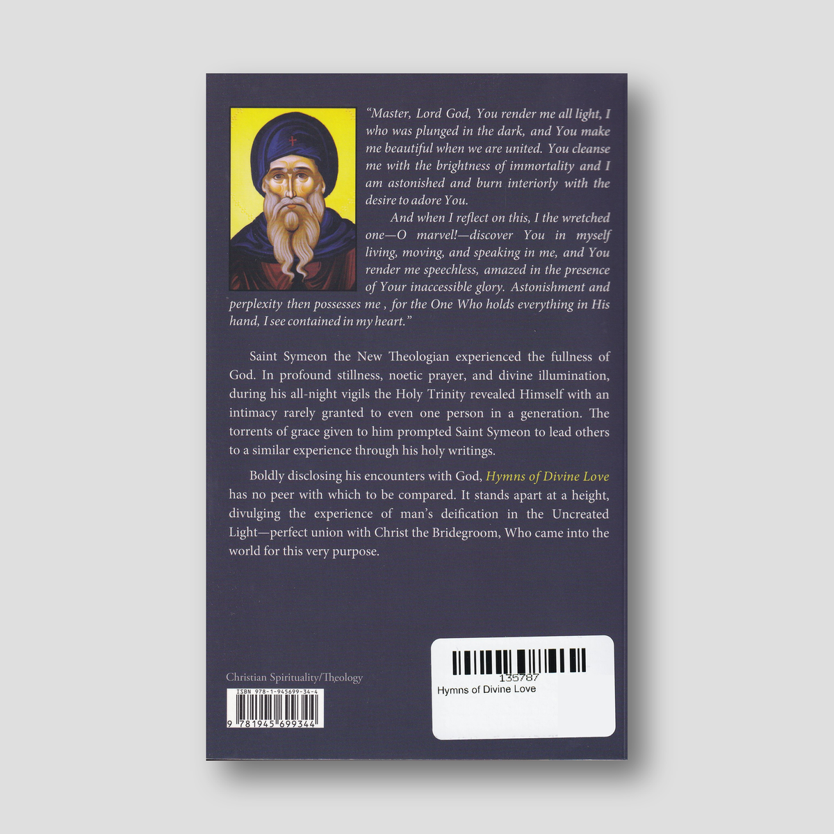 Hymns of Divine Love — back cover