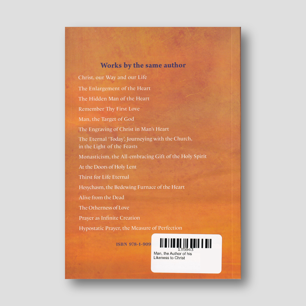 Man, the Author of his Likeness to Christ — back cover