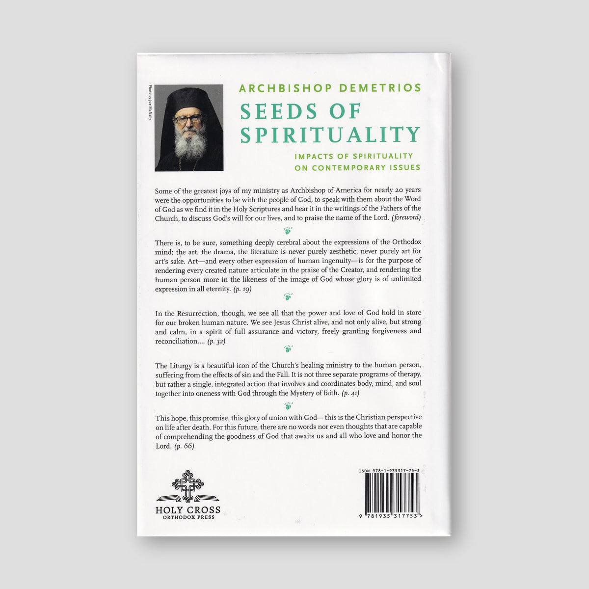 Seeds of Spirituality: Impacts of Spirituality on Contemporary Issues — back cover