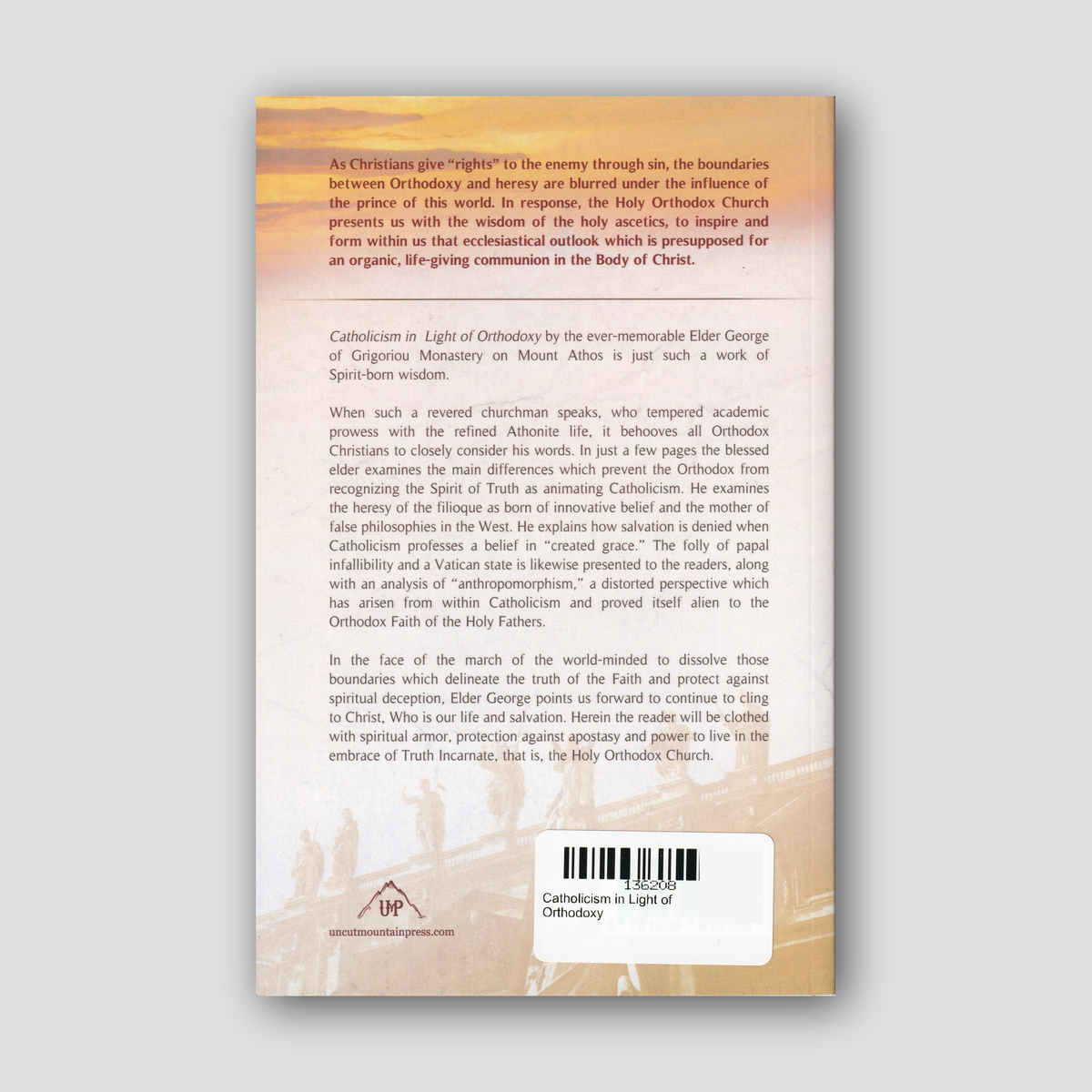 Catholicism in Light of Orthodoxy — back cover