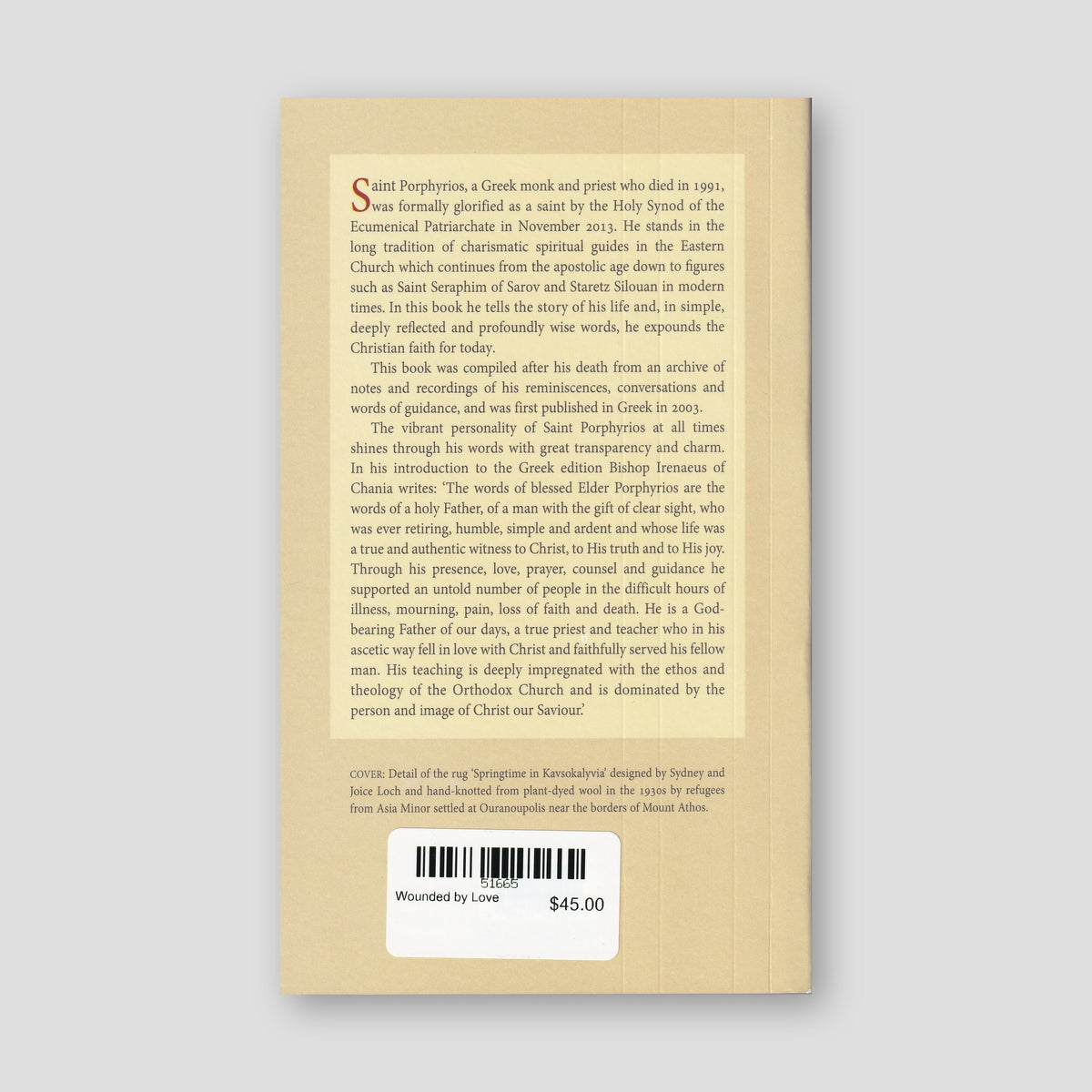 Wounded by Love — back cover
