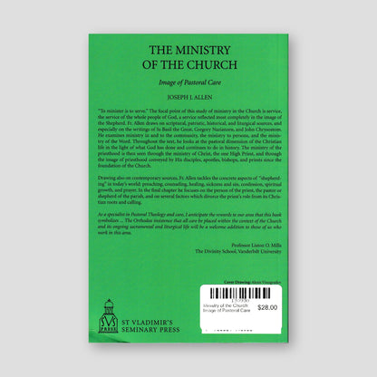 Ministry of the Church: Image of Pastoral Care — back cover