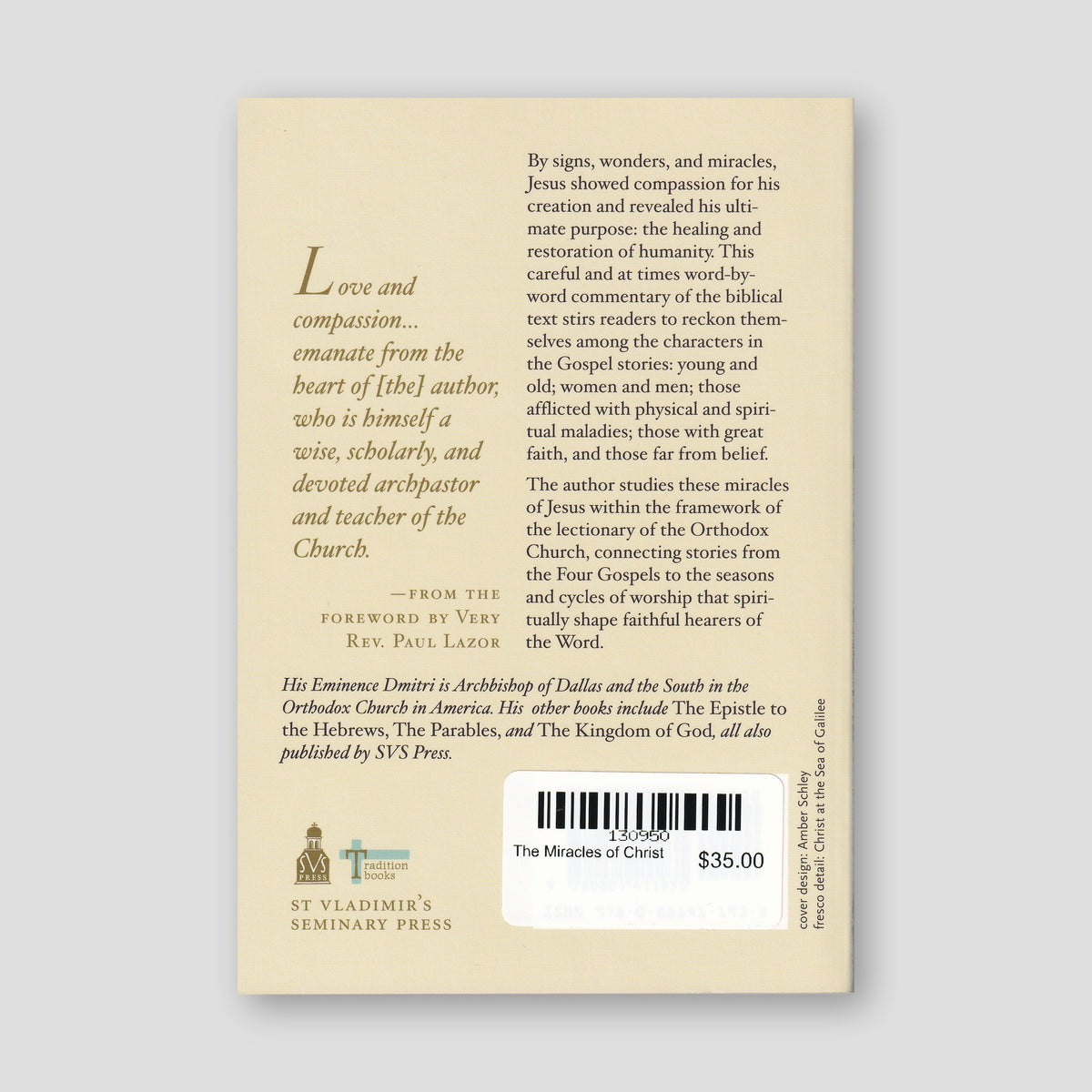 The Miracles of Christ — back cover