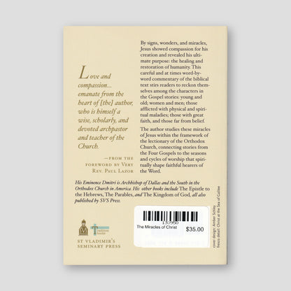 The Miracles of Christ — back cover
