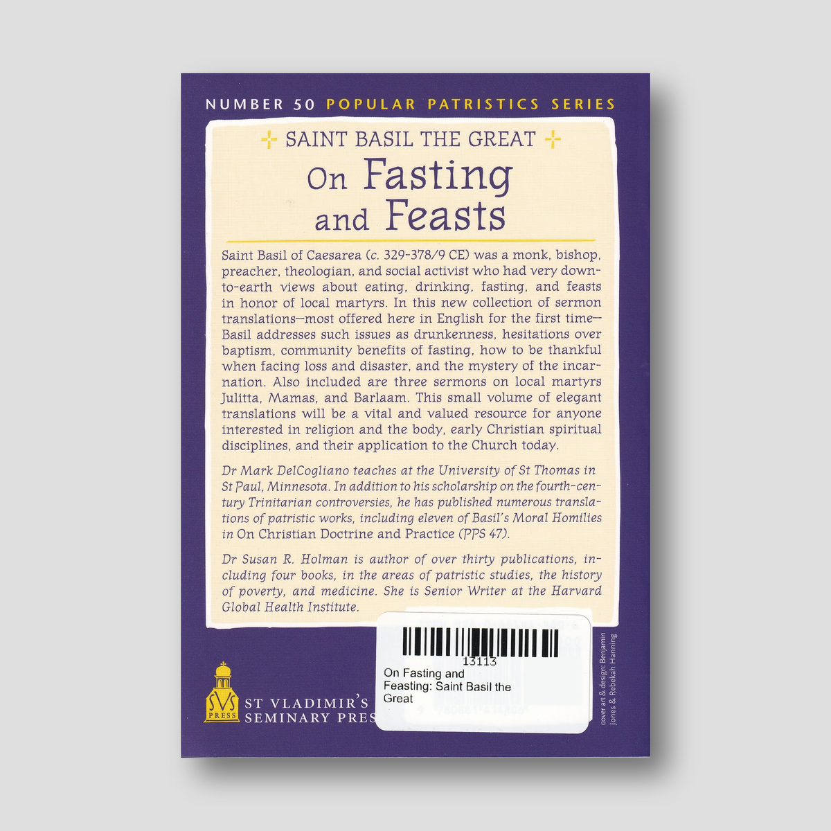 On Fasting and Feasting: Saint Basil the Great — back cover