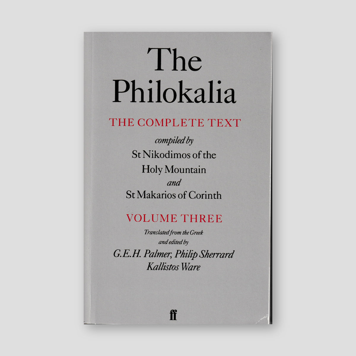 The Philokalia - Volume 3 — front cover