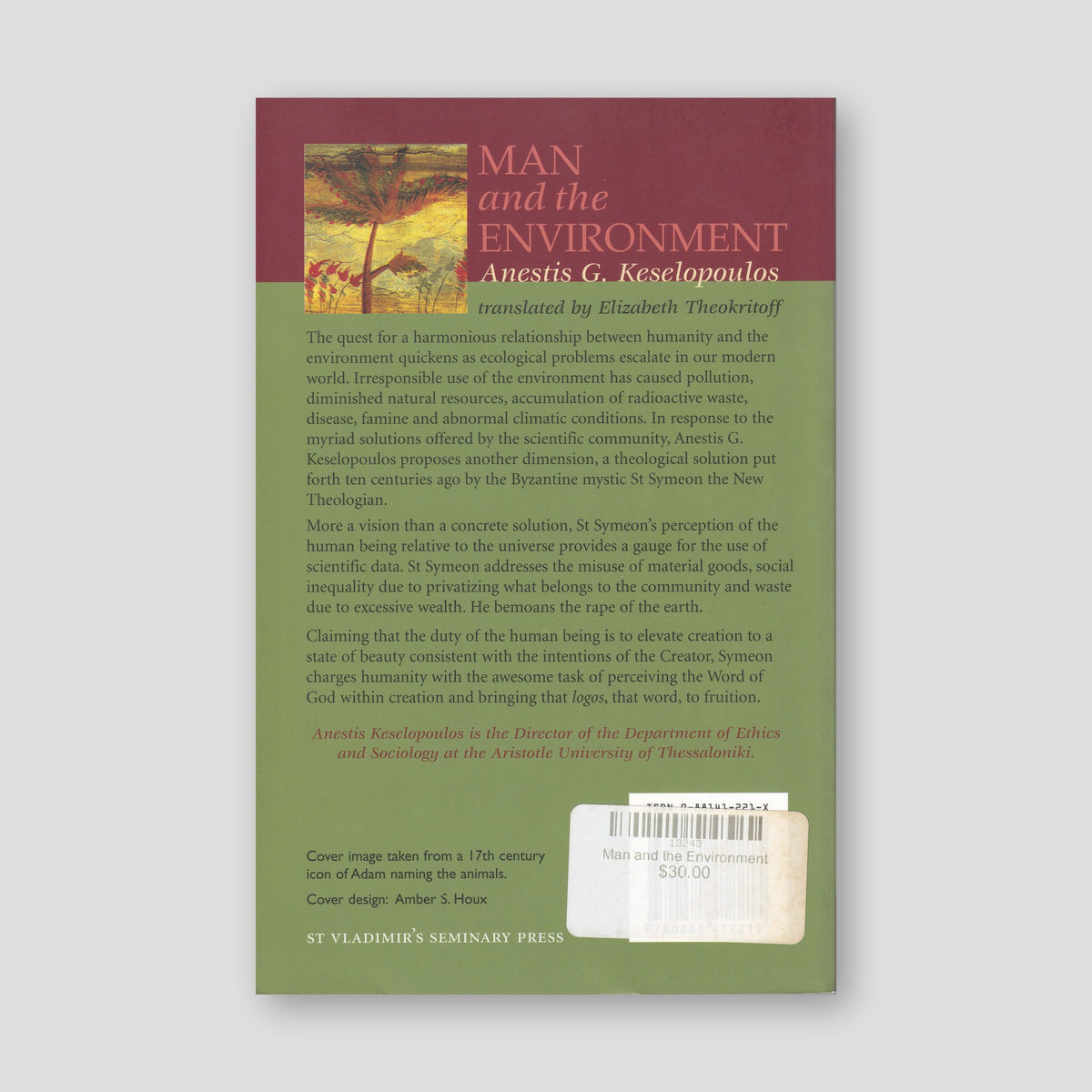 Man and the Environment — back cover