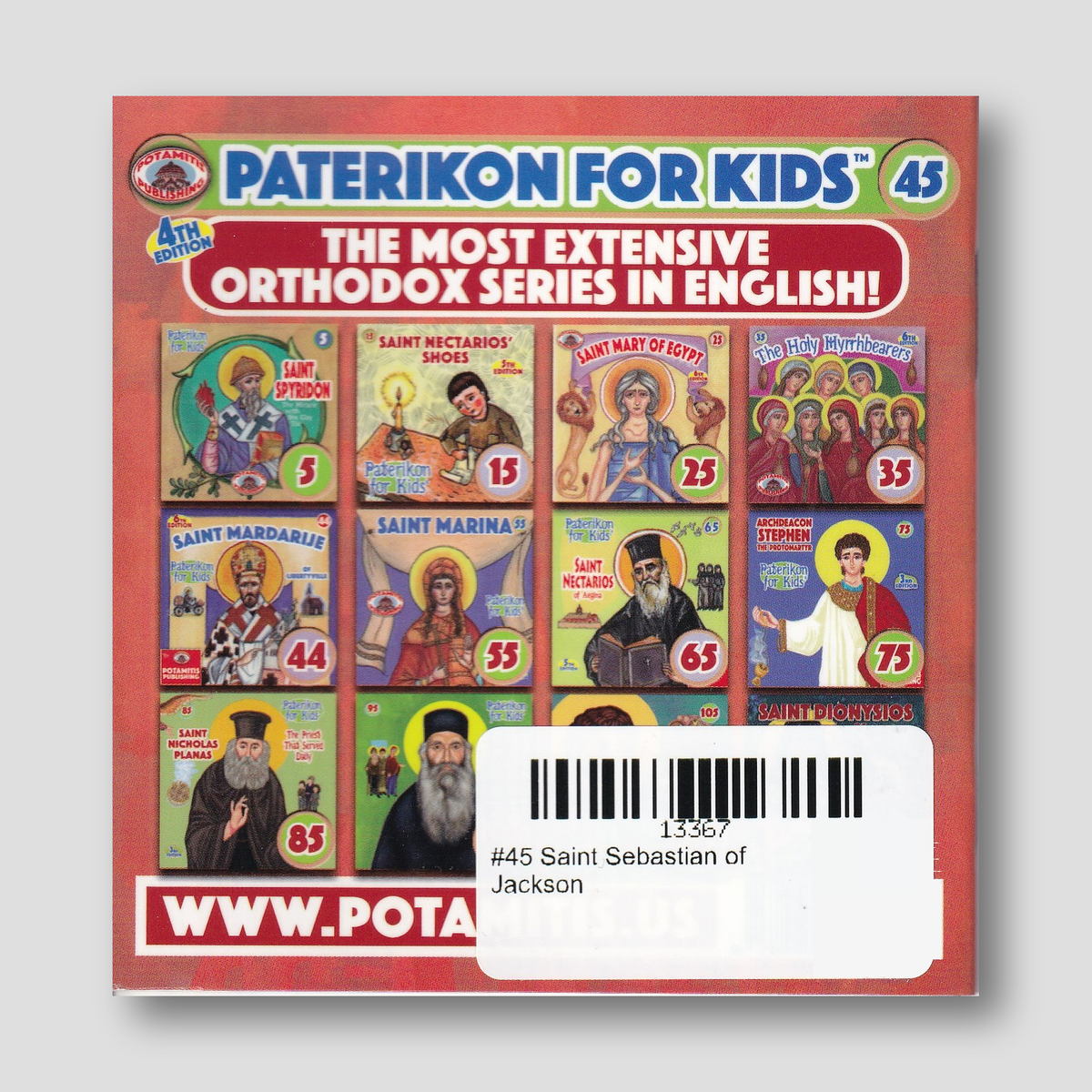 #45 Saint Sebastian of Jackson — back cover