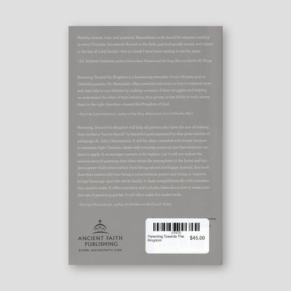 Parenting Towards The Kingdom — back cover