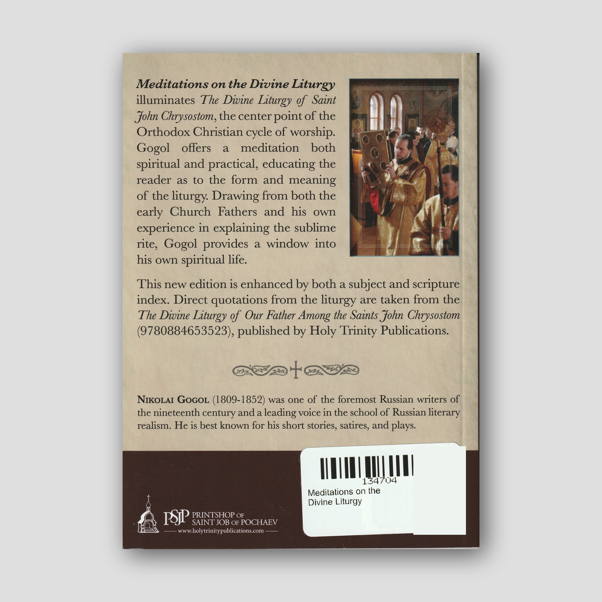 Meditations on the Divine Liturgy — back cover