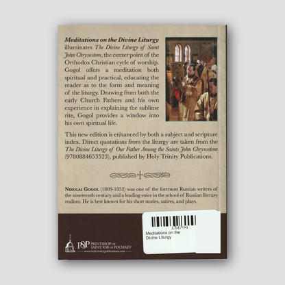 Meditations on the Divine Liturgy — back cover