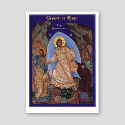 Easter Icon Greeting Cards - Greek & English — front cover