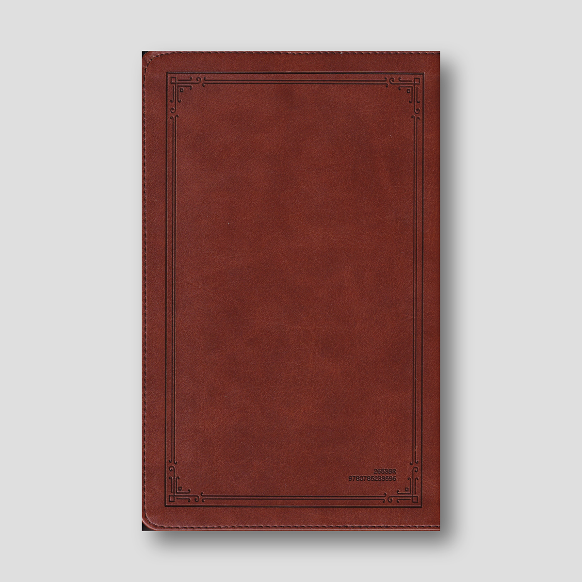 Bible - NKJV End-Of-Verse Reference Bible Compact Large Print Brown (Red Letter Edition) — back cover
