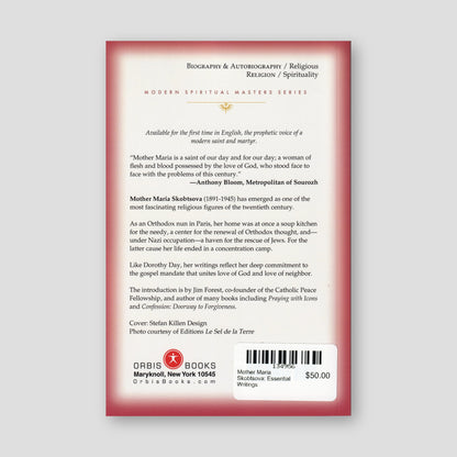 Mother Maria Skobtsova: Essential Writings — back cover