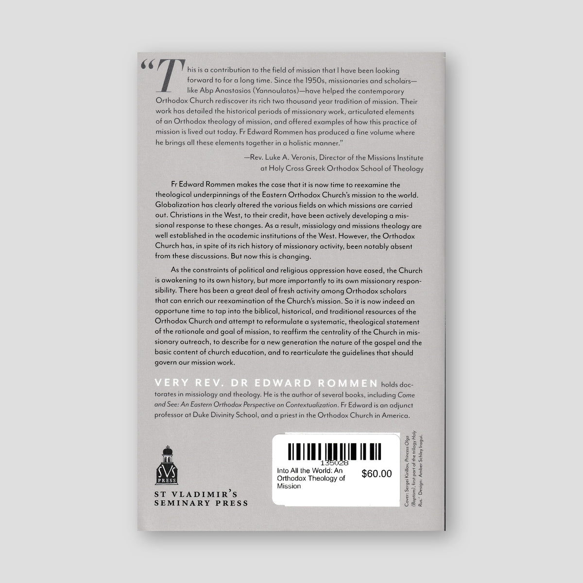 Into All the World: An Orthodox Theology of Mission — back cover