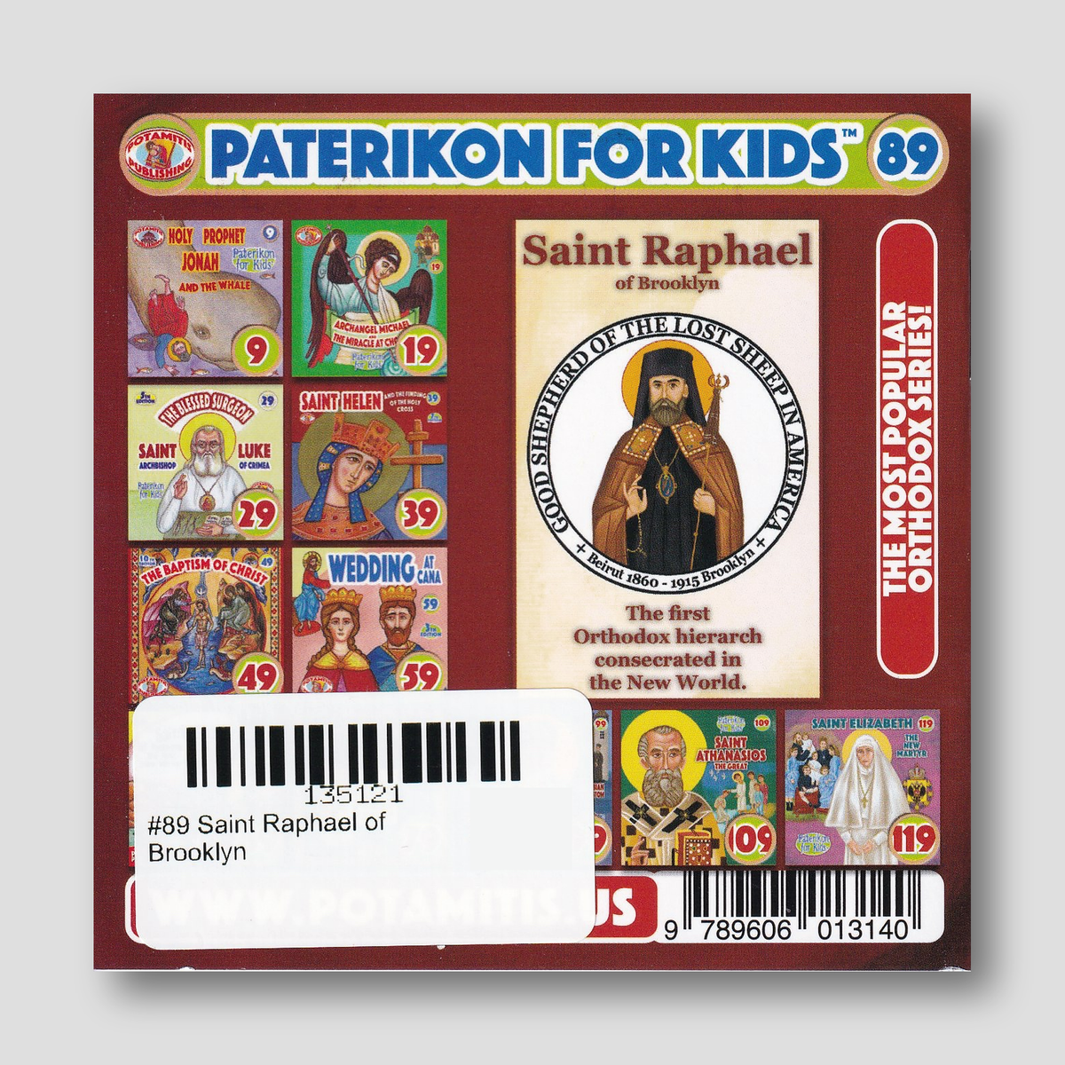#89 Saint Raphael of Brooklyn — back cover