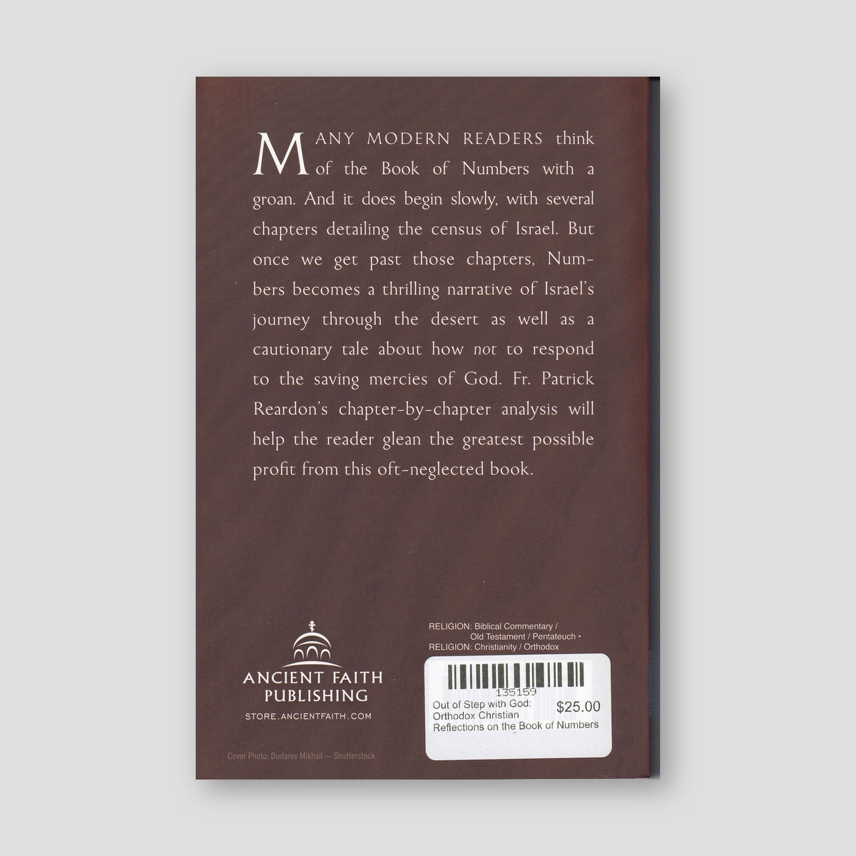 Out of Step with God: Orthodox Christian Reflections on the Book of Numbers — back cover