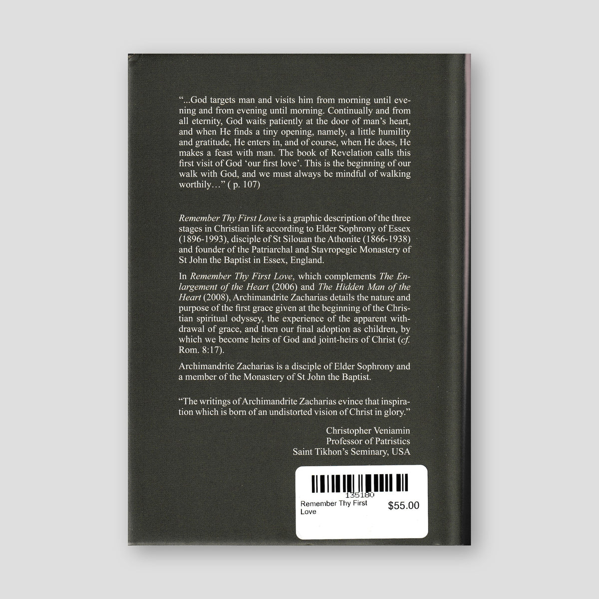 Remember Thy First Love — back cover