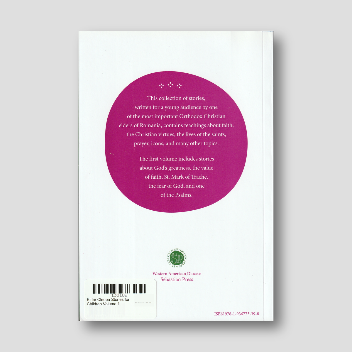 Elder Cleopa Stories for Children Volume 1 — back cover