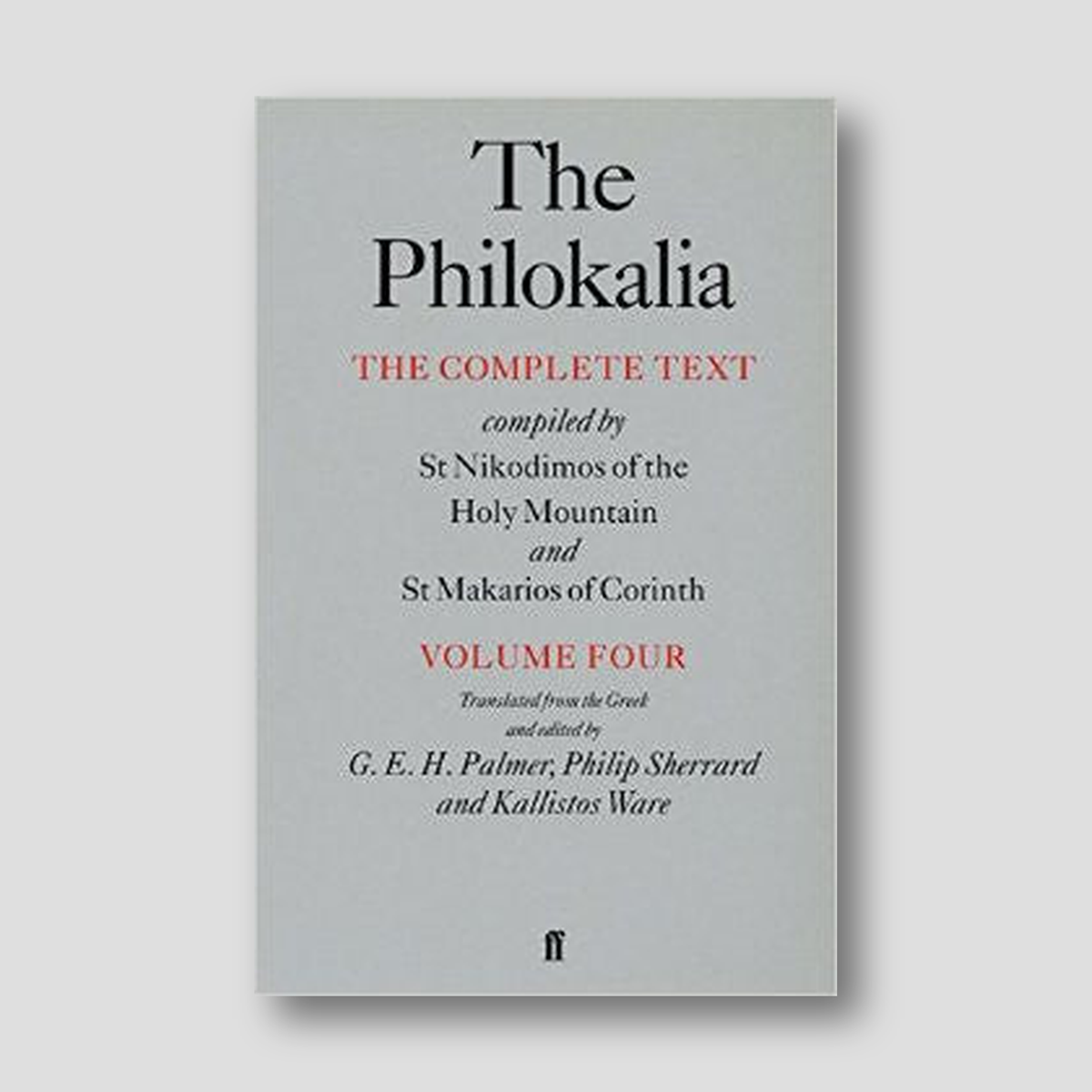 The Philokalia - Volume 4 — front cover