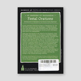 Festal Orations: Saint Gregory of Nazianzus — back cover