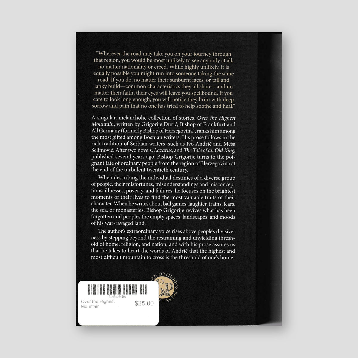 Over the Highest Mountain — back cover