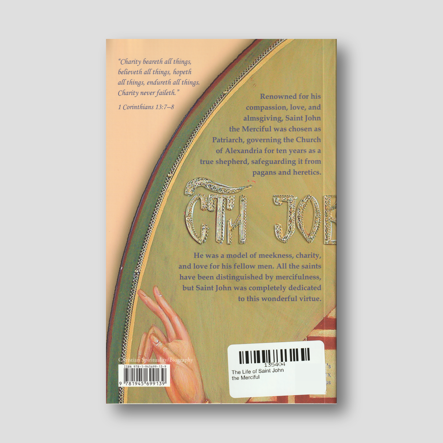 The Life of Saint John the Merciful — back cover