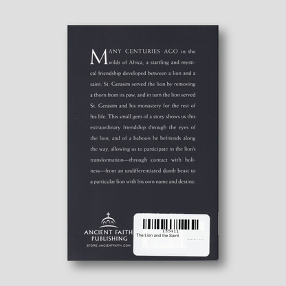 The Lion and the Saint — back cover