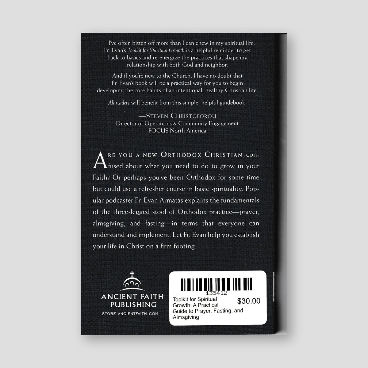 Toolkit for Spiritual Growth: A Practical Guide to Prayer, Fasting, and Almsgiving — back cover