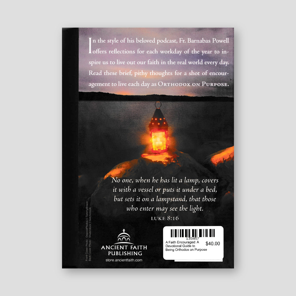 A Faith Encouraged: A Devotional Guide to Being Orthodox on Purpose — back cover