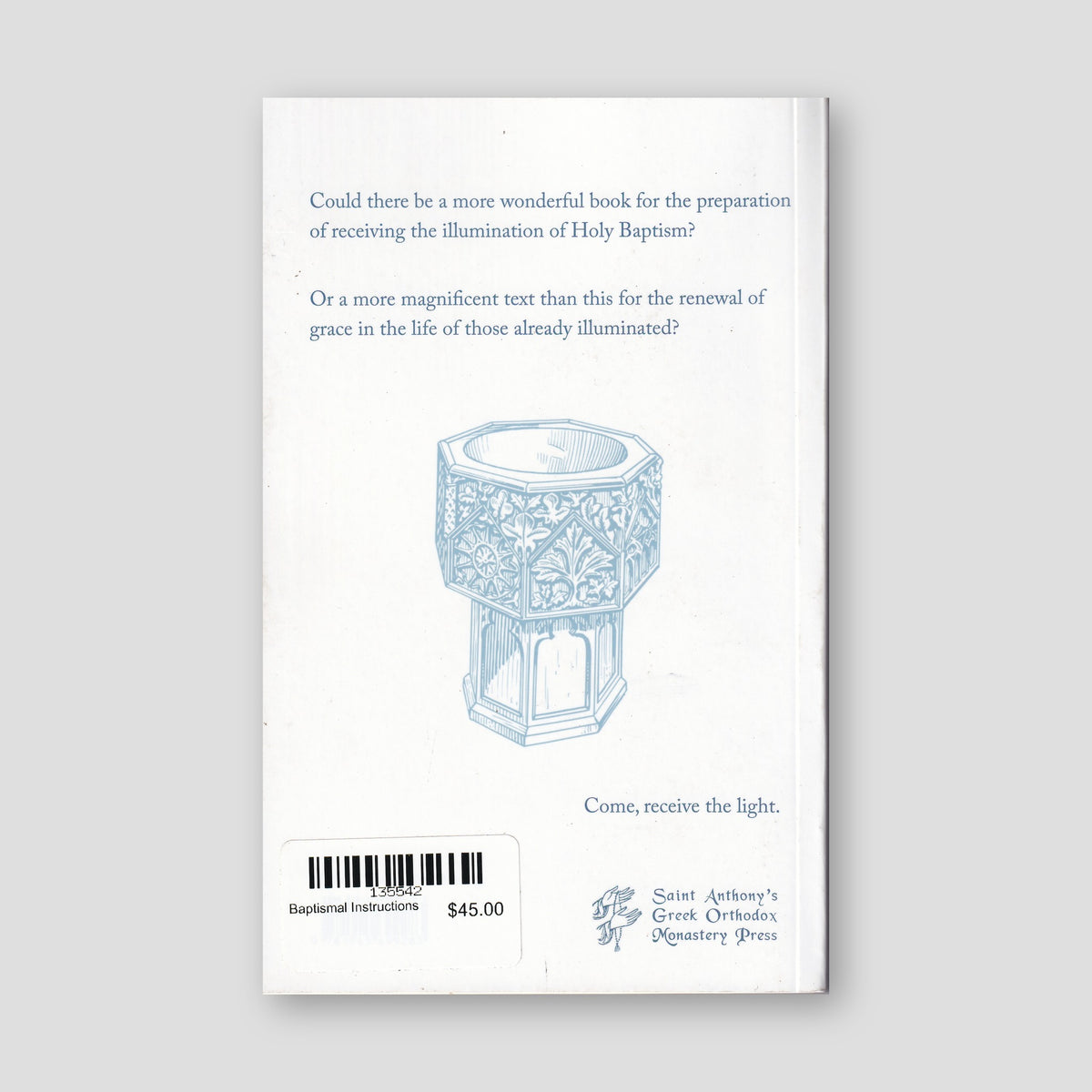 Baptismal Instructions — back cover