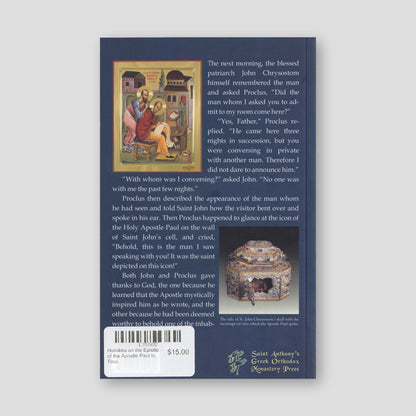 Homilies on the Epistle of the Apostle Paul to Titus — back cover