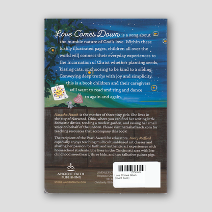Love Comes Down (board book) — back cover
