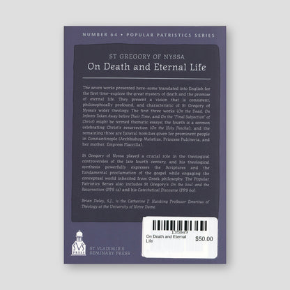 On Death and Eternal Life — back cover