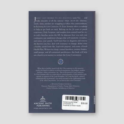 Reclaiming the Great Commission: A Roadmap to Parish Health — back cover