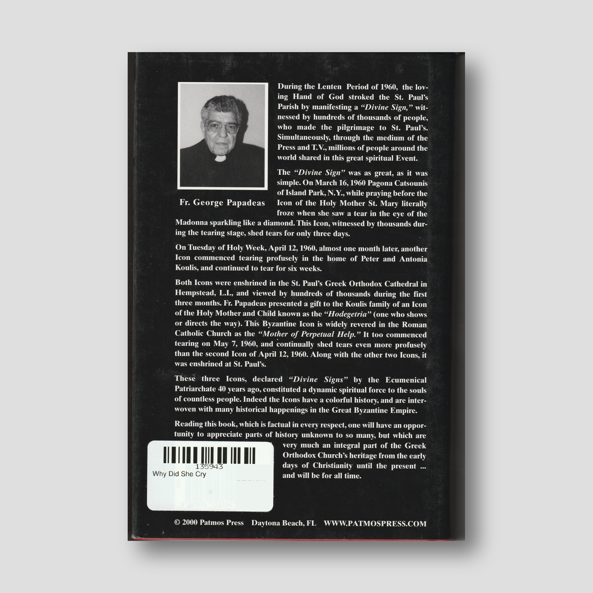 Why Did She Cry — back cover