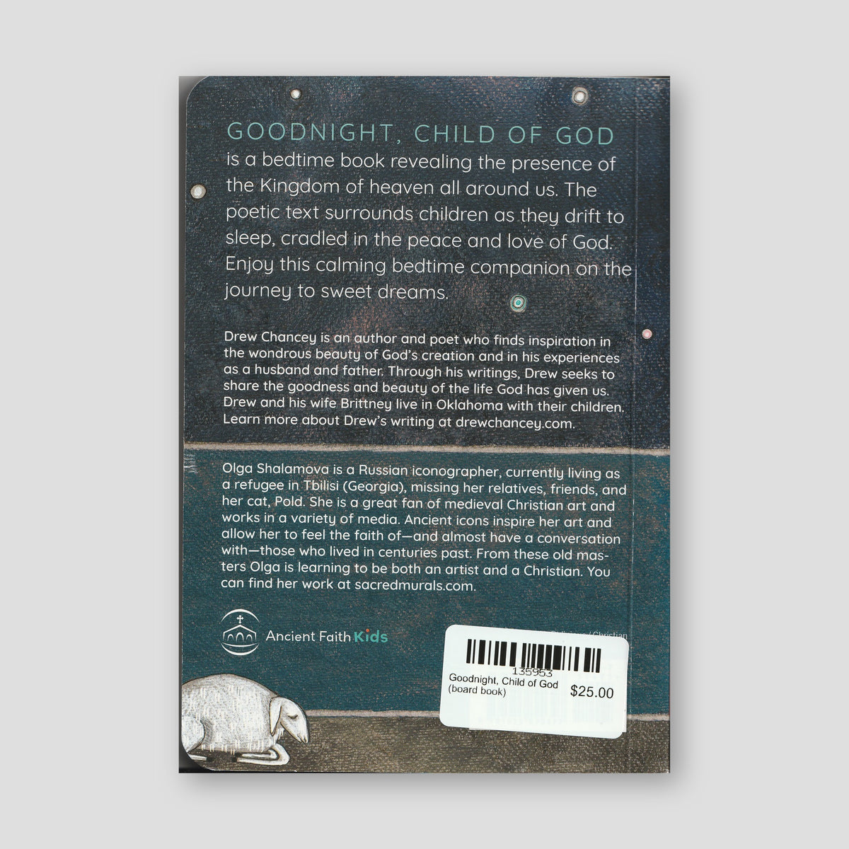 Goodnight, Child of God (board book) — back cover