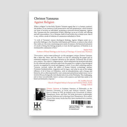 Against Religion: The Alienation of the Ecclesial Event — back cover