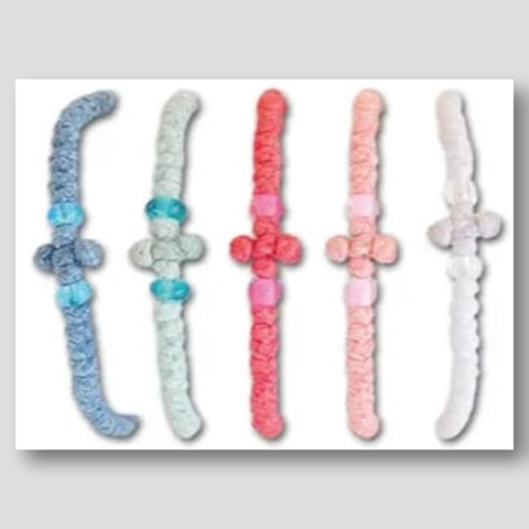 Prayer Rope Child's Bracelet - Fine Knots with Cross (BP-8) — front cover