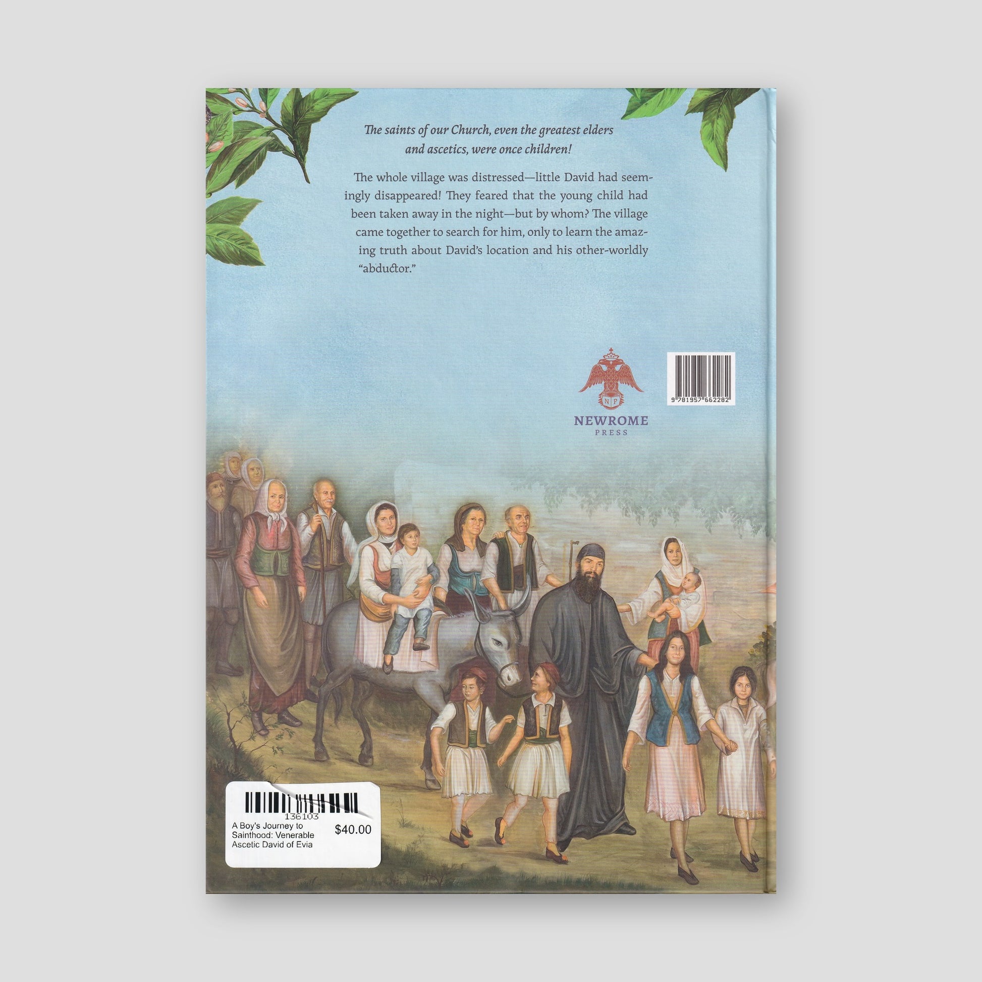 A Boy's Journey to Sainthood: Venerable Ascetic David of Evia — back cover