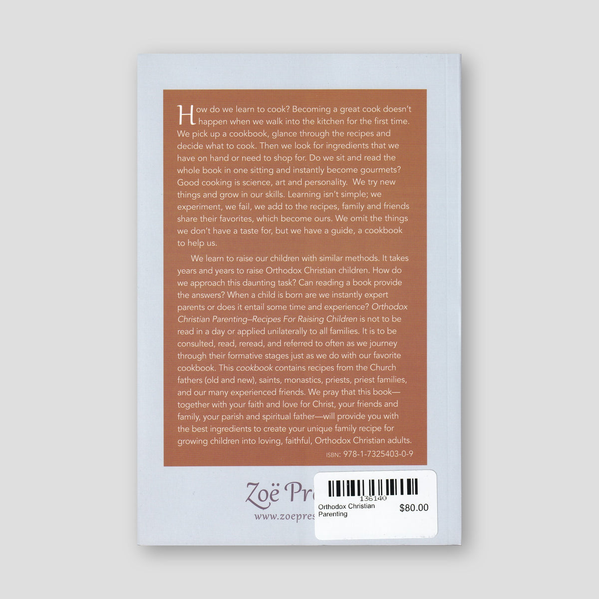 Orthodox Christian Parenting — back cover