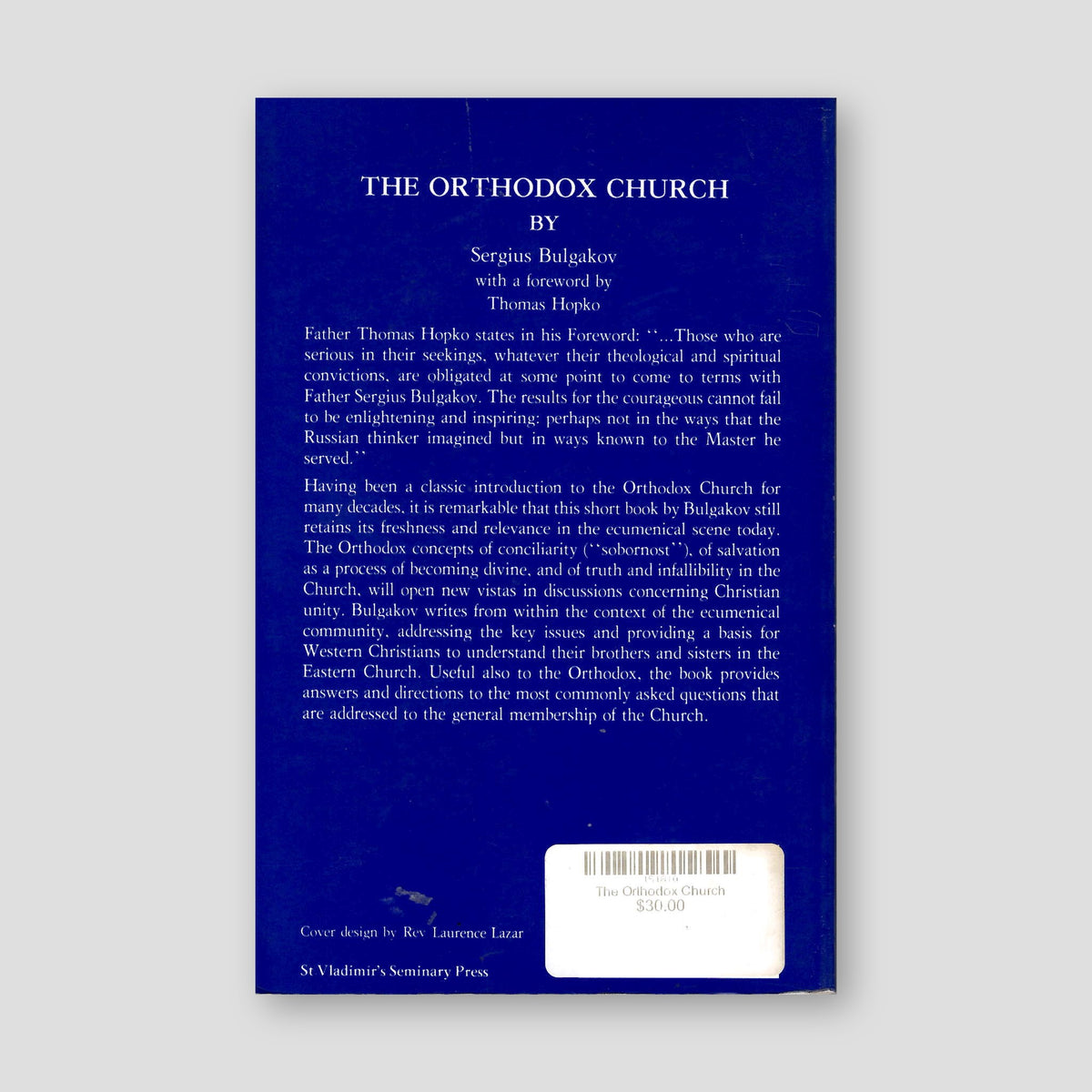 The Orthodox Church — back cover