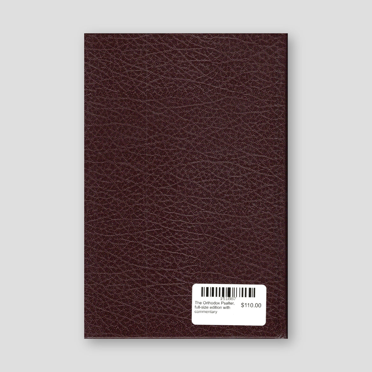 The Orthodox Psalter, full-size edition with commentary — back cover