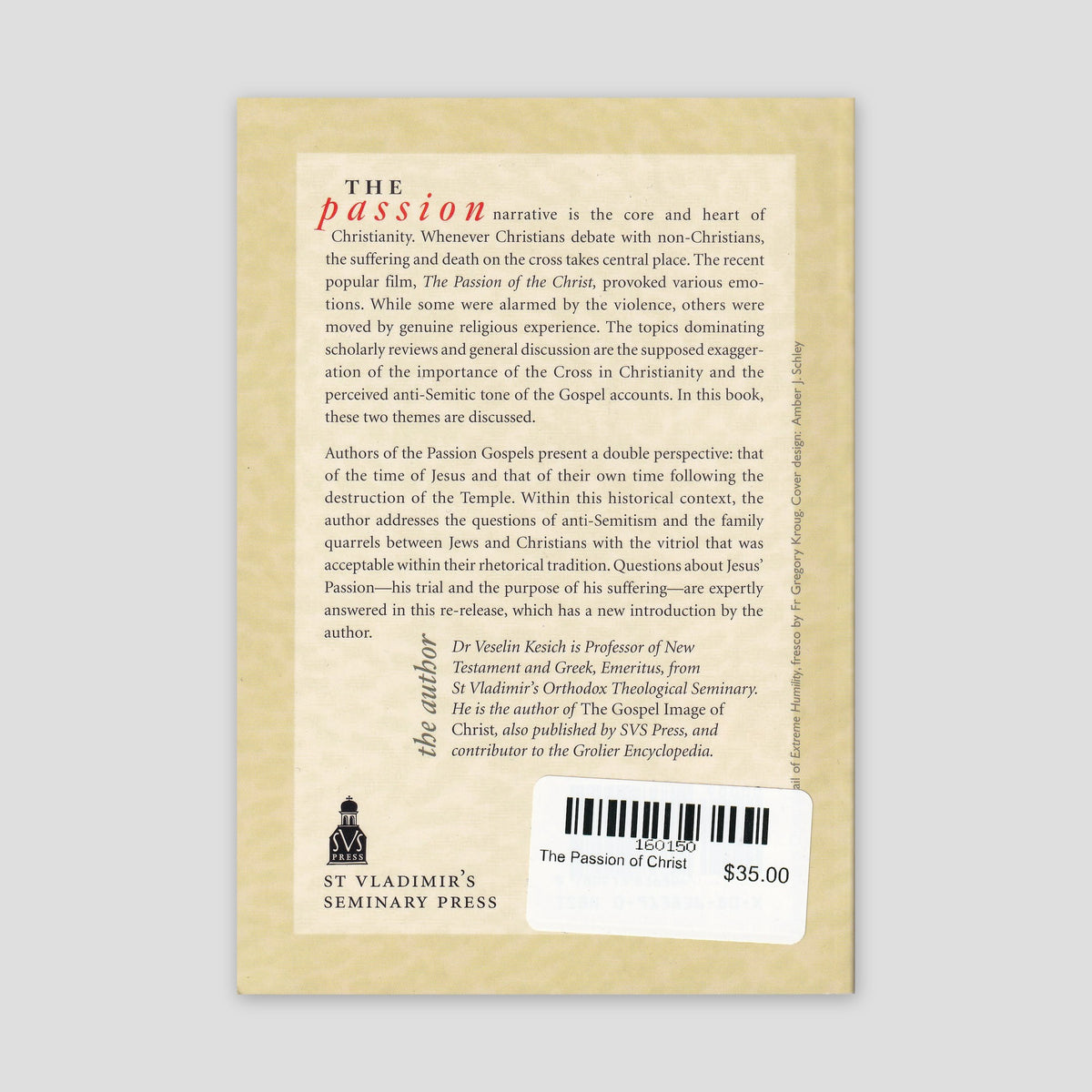 The Passion of Christ — back cover