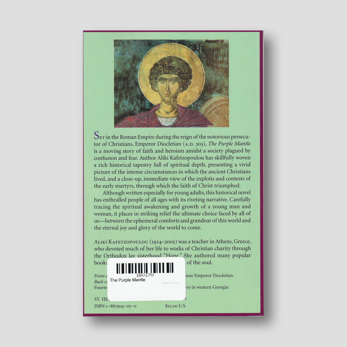 The Purple Mantle — back cover