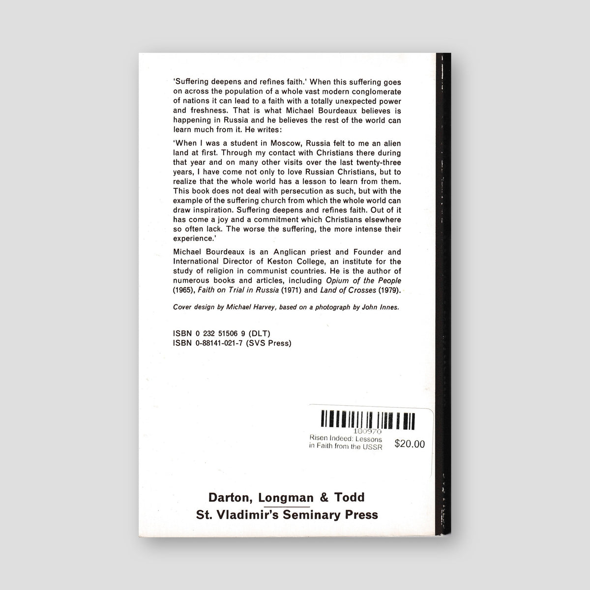 Risen Indeed: Lessons in Faith from the USSR — back cover